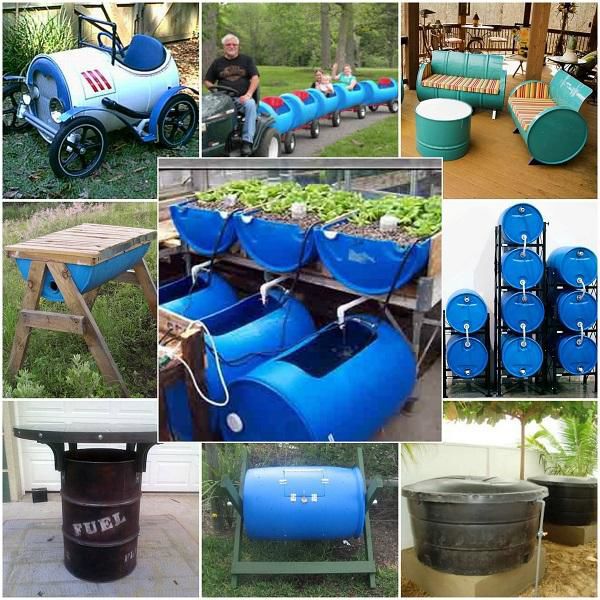Blue barrels